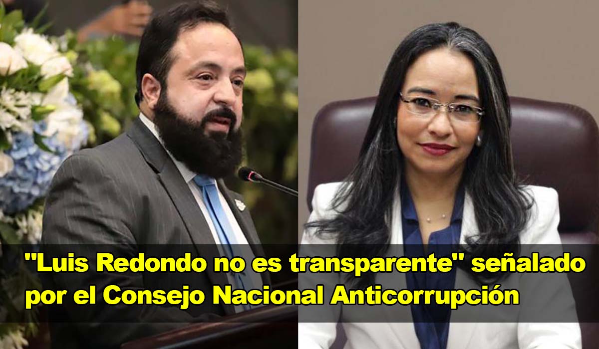 Luis Redondo no es transparente señalado por el Consejo Nacional Anticorrupción